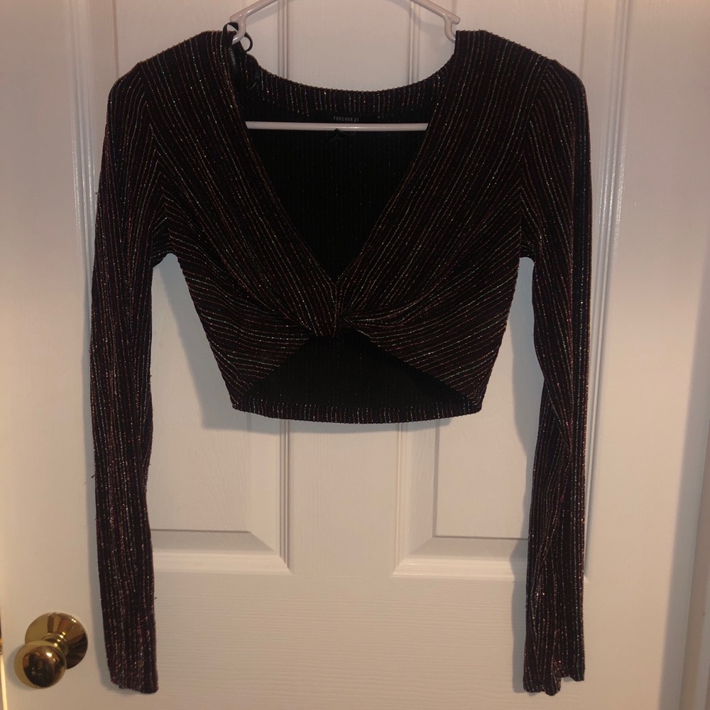 Forever 21 Glitter Crop Top
